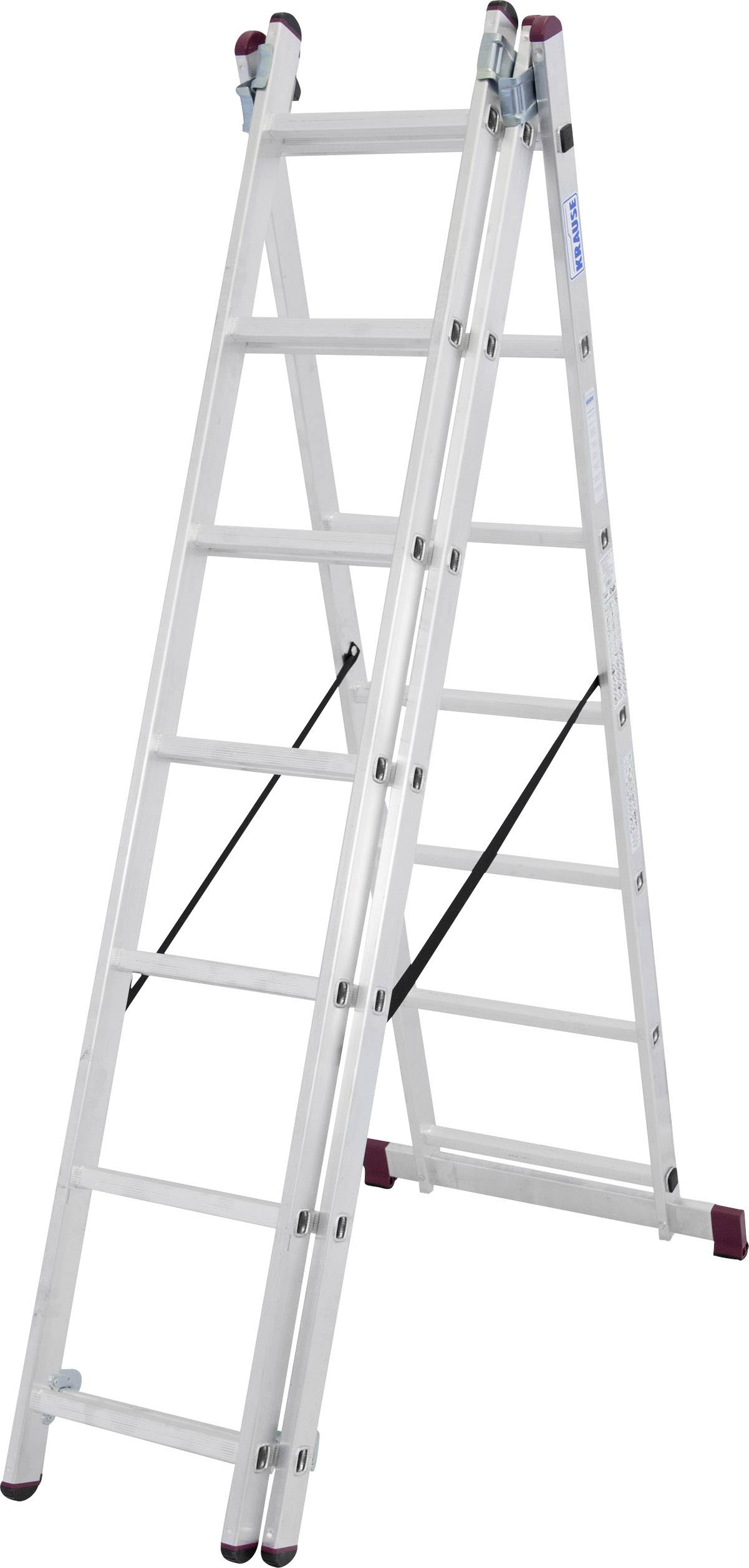 Krause CORDA 030375 Aluminium Multifunktionsleiter inkl. Traverse Arbeitshöhe (max.): 6.20m Aluminium DIN EN 131 13.5kg