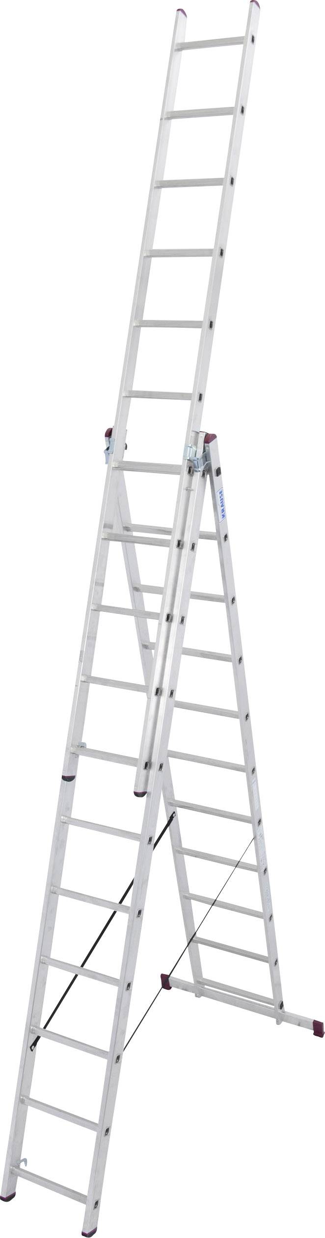 Krause CORDA 030429 Aluminium Multifunktionsleiter inkl. Traverse Arbeitshöhe (max.): 7.25m Aluminium DIN EN 131 18kg