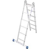 Krause 133908 Aluminium Stufen-Doppelleiter inkl. Traverse Arbeitshöhe (max.): 4.40m Aluminium 8.5kg Krause 133908 Aluminium Stufen-Doppelleiter inkl. Traverse Arbeitshöhe (max.): 4.40m Aluminium 8.5kg