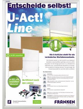 Franken BS1904 Bilderwechselrahmen Transparent, Silber (B x H x T) 656 x 903 x 17 mm DIN A1