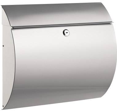 ALCO 8607 Briefkasten Stahl Silber Schlüsselschloss