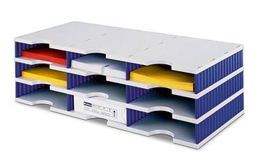 styro 268-0303.38 Grundeinheit Postsortieranlage Grau-Blau DIN C4 Anzahl der Schubfächer: 9