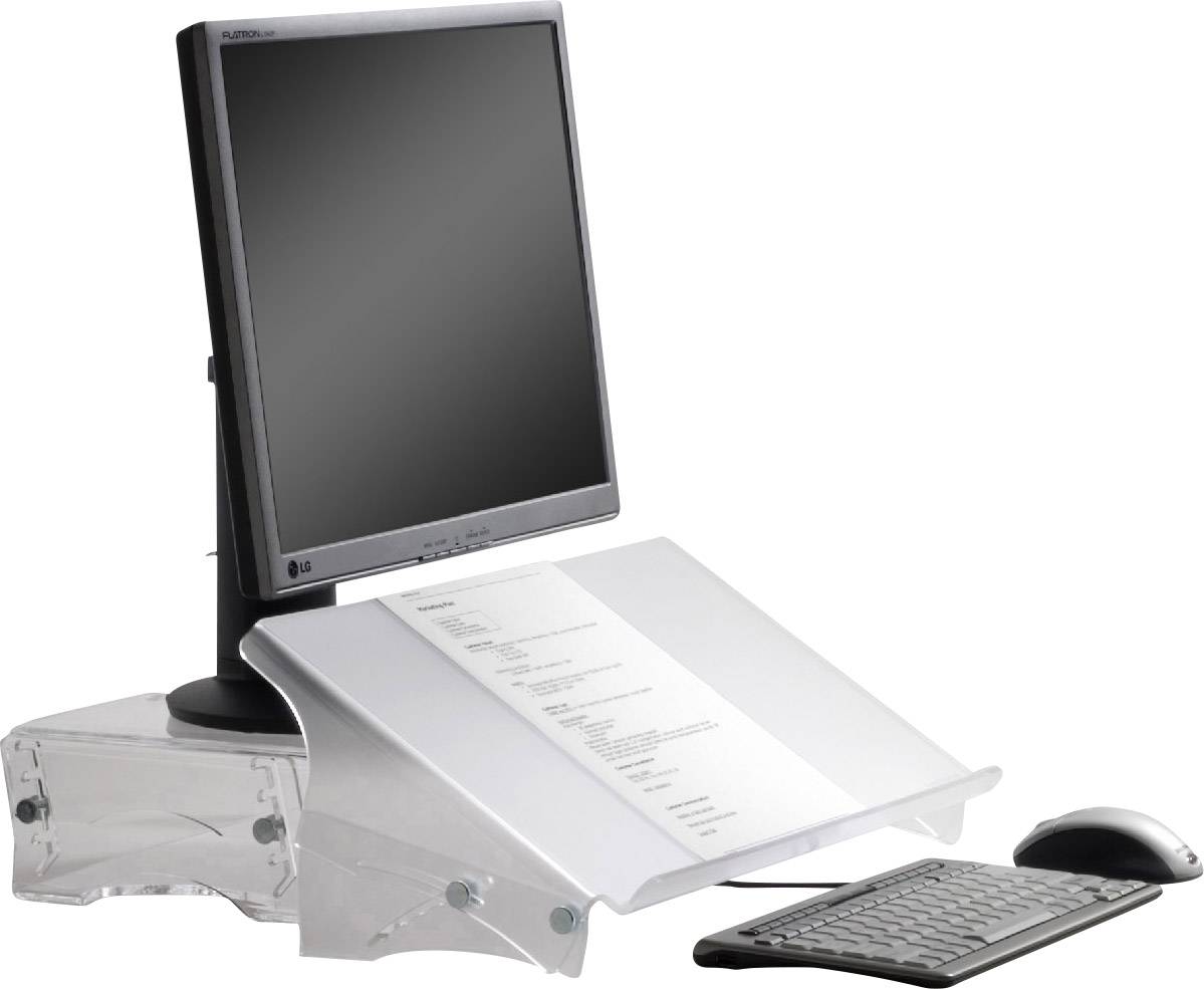 BakkerElkhuizen Q-riser 130 Monitor-Erhöhung Höhen-Bereich: 6 bis 14 cm Transparent