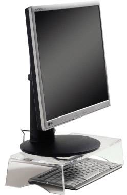 BakkerElkhuizen Q-riser 90 Monitor-Erhöhung Höhen-Bereich: 9 cm (max) Transparent
