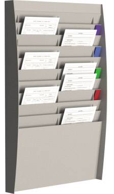 Paperflow A4V2X10.02 Prospekthalter Grau DIN A4 Anzahl der Fächer 20 1 St. (B x H x T) 544 x 865 x 106mm