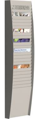 Paperflow A4V1X25.02 Prospekthalter Grau DIN A4 Anzahl der Fächer 25 1 St. (B x H x T) 273 x 112 x 129 mm