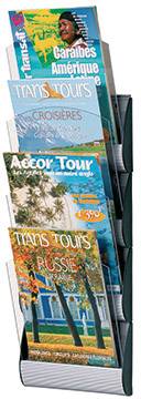 Paperflow Integral 4064X4.35 Prospekthalter Aluminium DIN A4 hoch Anzahl der Fächer 4 1 St. (B x H x T) 232 x 735 x 90 mm