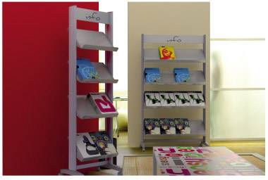 Paperflow 12.A4TM.35 Prospektständer Aluminium Anzahl der Fächer 16 1 St. (B x H x T) 940 x 1678 x 385mm