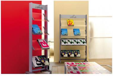 Paperflow 4.24x32TT.35 Prospektständer Transparent DIN A4 Anzahl der Fächer 4 1 St. (B x H x T) 330 x 1678 x 385 mm