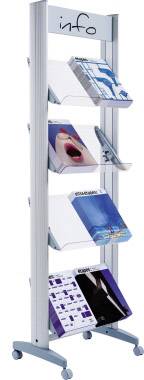 Paperflow 8.A4TT.35 Prospektständer Transparent DIN A4 Anzahl der Fächer 8 1 St. (B x H x T) 500 x 1678 x 385 mm