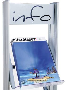 Paperflow 8.A4TT.35 Prospektständer Transparent DIN A4 Anzahl der Fächer 8 1 St. (B x H x T) 500 x 1678 x 385 mm