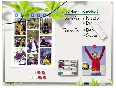 Legamaster Whiteboard PREMIUM PLUS (B x H) 60 cm x 45 cm Weiß emaillebeschichtet Querformat, Inkl. Ablageschale, Inkl. Boardmarker