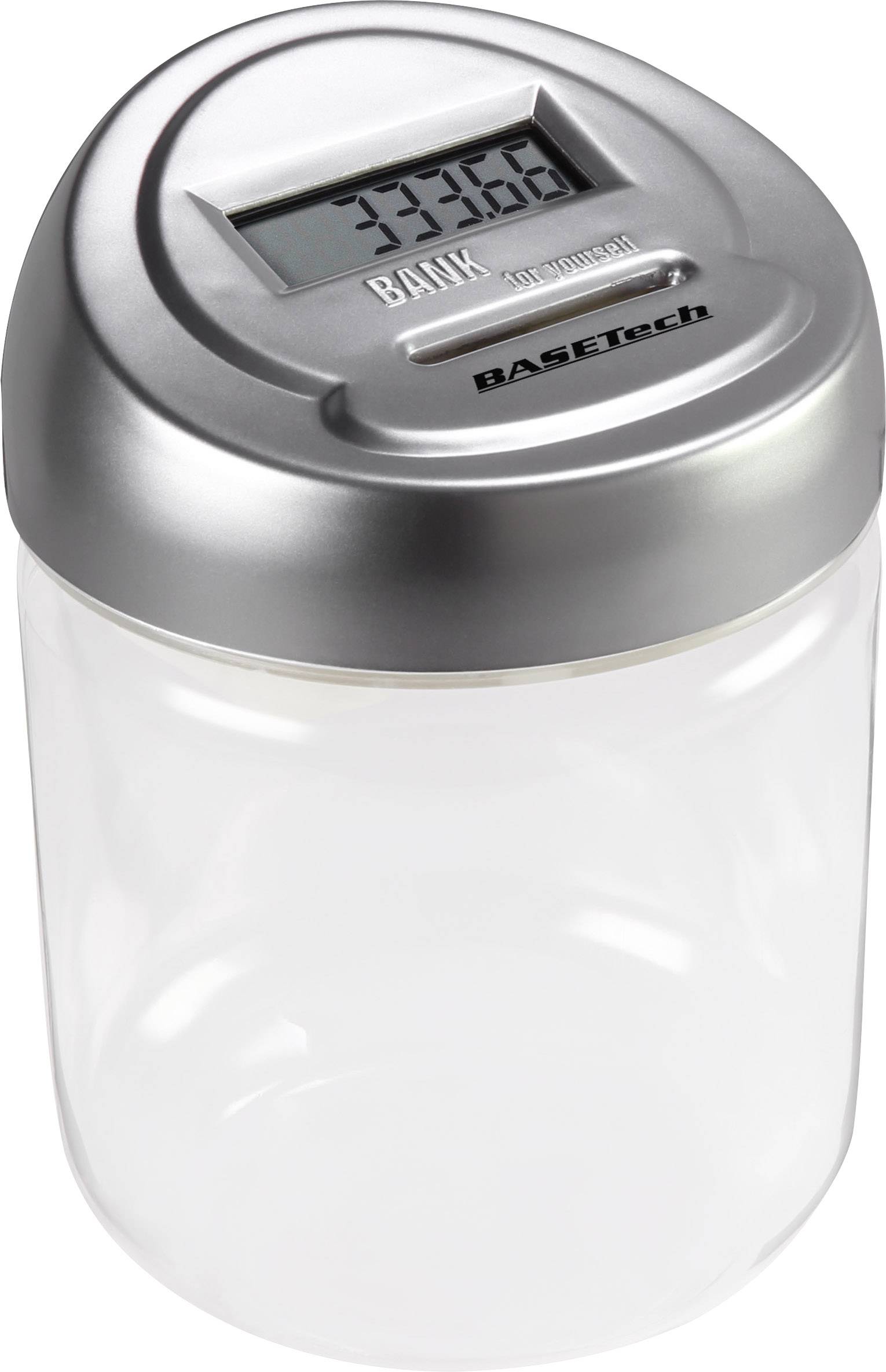 Basetech 1619410 Spardose mit digitalem Zählwerk Anzahl Münzfächer (Details) 1