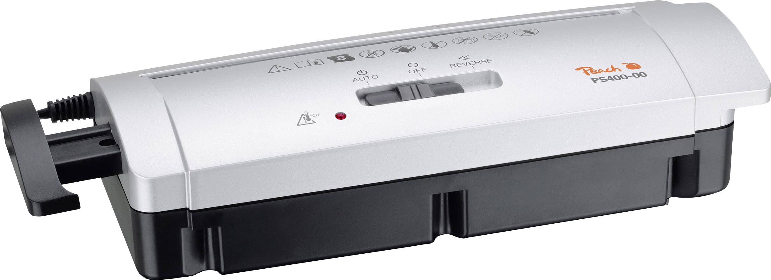 Peach PS400-00 Aktenvernichter 6 Blatt Streifenschnitt 7 mm P-1 0 l