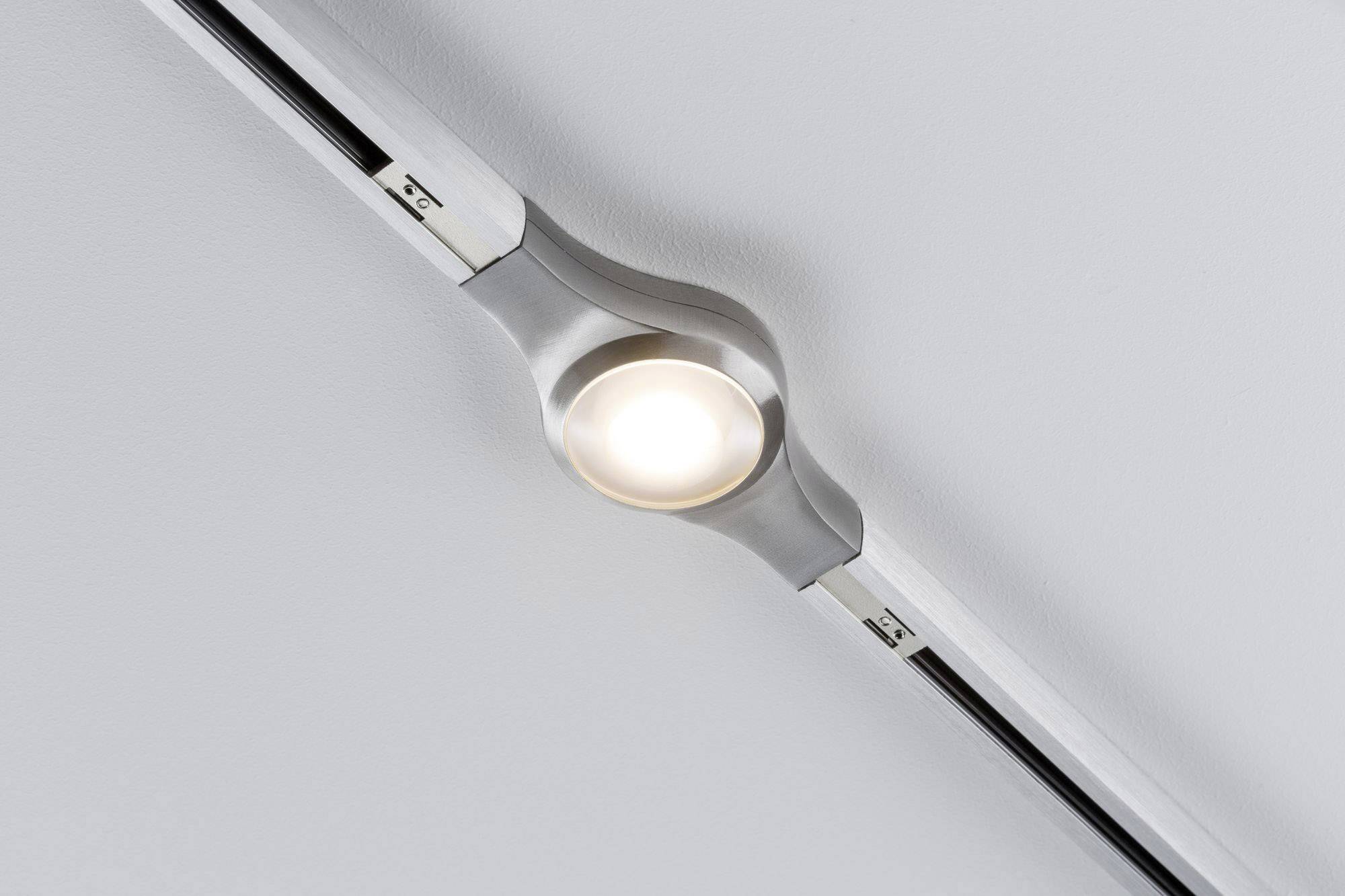 Paulmann 95487 VariLine Hochvolt-Schienensystem-Komponente Linienverbinder   Aluminium (gebürstet)