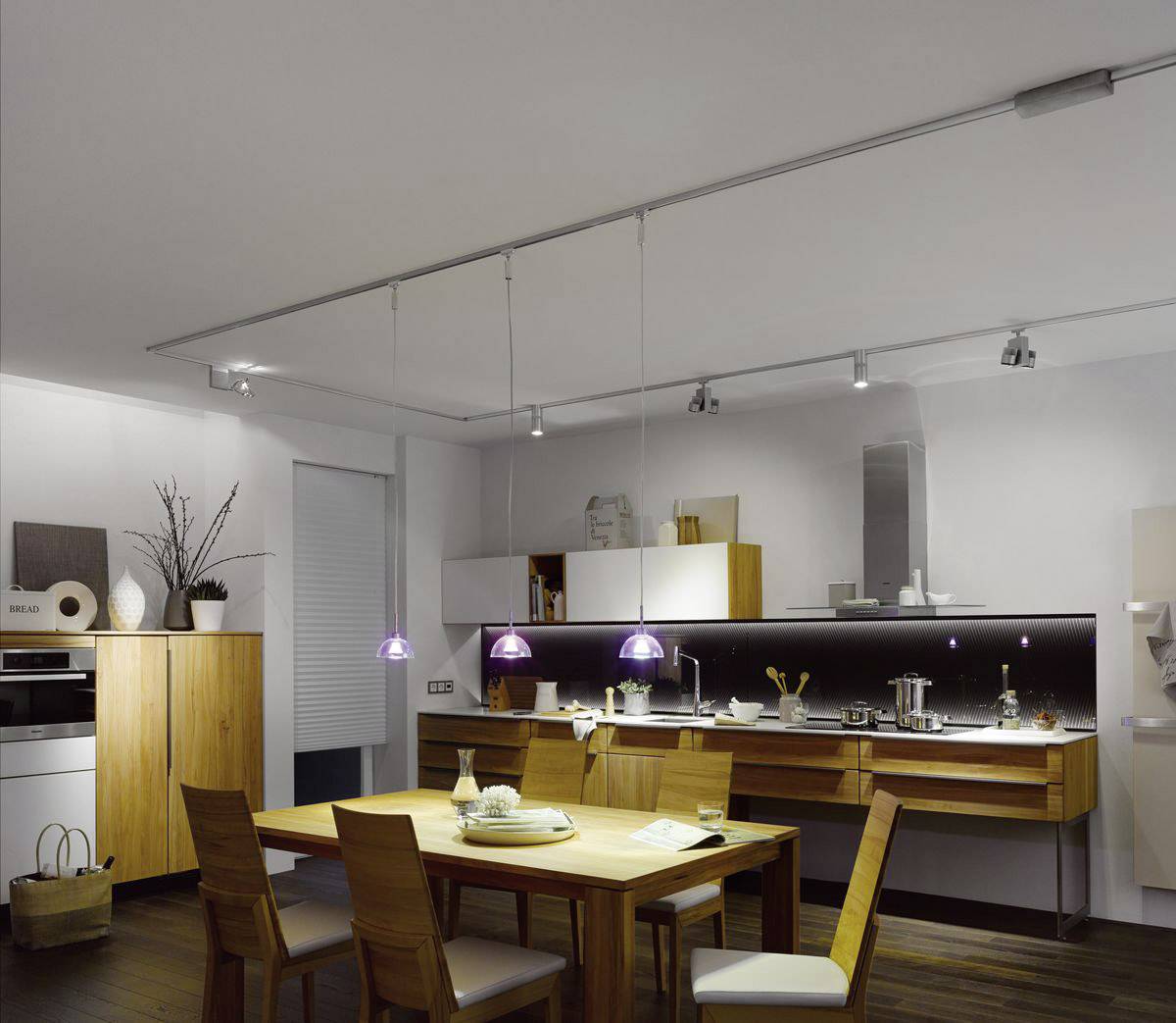 Paulmann GlasTube Hochvolt-Schienensystem-Leuchte VariLine (2phasig)  LED fest eingebaut 11 W LED Aluminium (gebürstet)