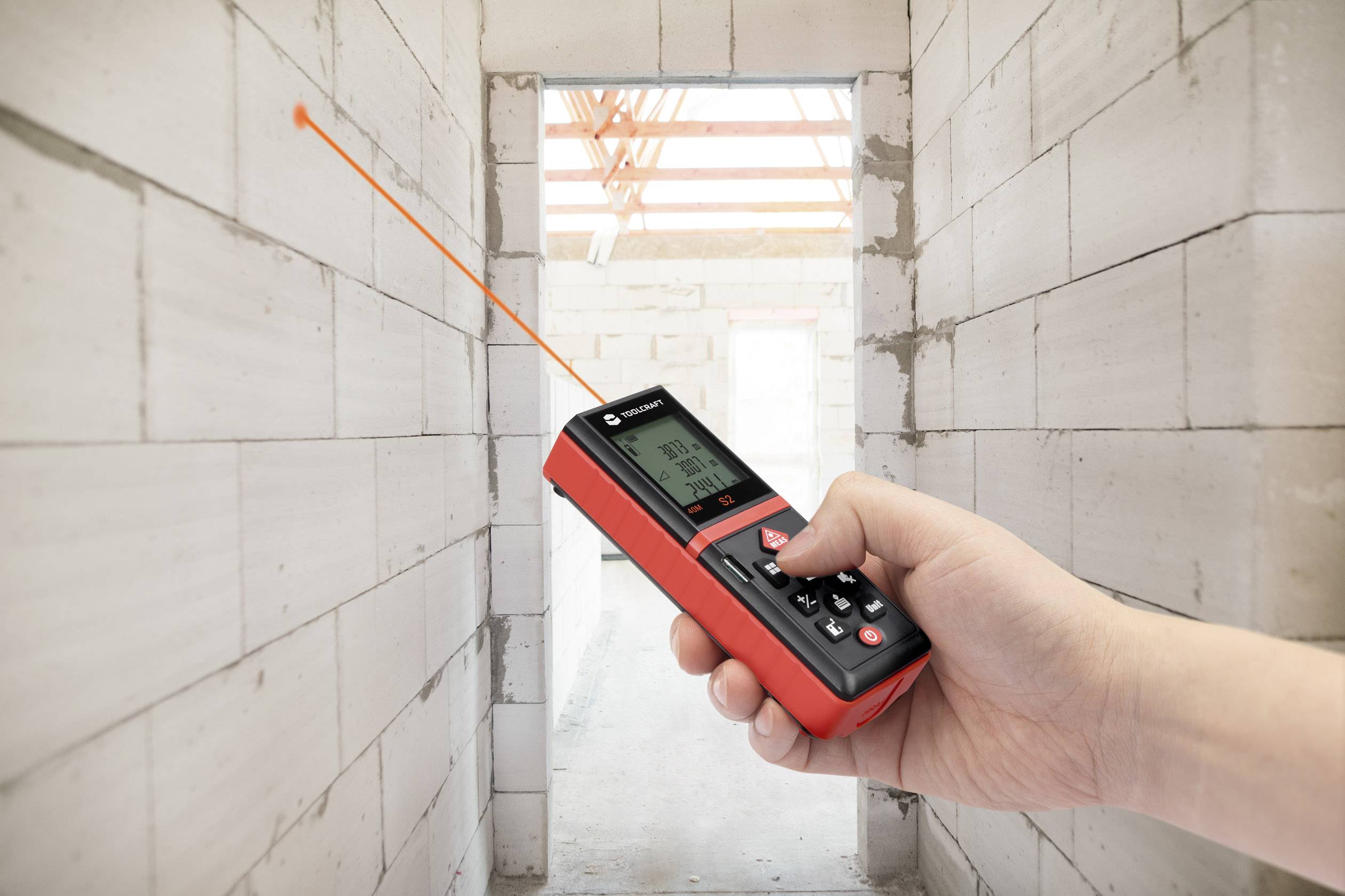 TOOLCRAFT LDM X40 Laser-Entfernungsmesser 40 m