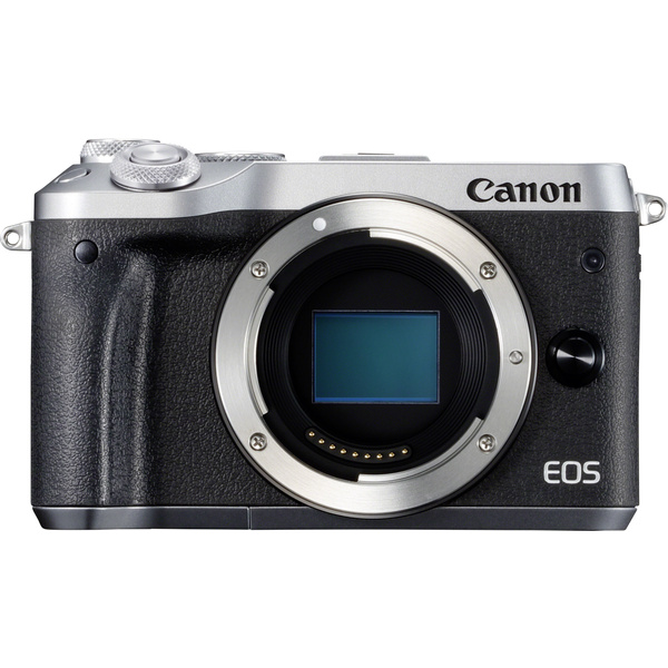Canon EOS M6 Systemkamera Gehäuse (Body) 24.2 Megapixel Silber WiFi, Bluetooth, Full HD Video