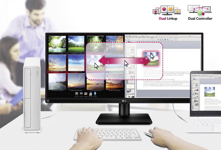 LG Electronics 34UB67-B LCD-Monitor 86.4 cm (34 Zoll) 2560 x 1080 Pixel 21:9 5 ms DisplayPort, HDMI®, DVI, Audio, stereo (3.5 mm Klinke), USB-A (US