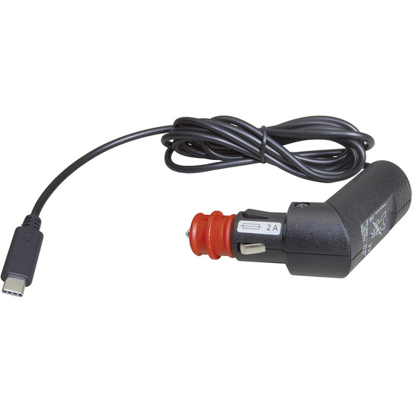 ProCar USB-C® KFZ Ladekabel 3000 mA Belastbarkeit Strom max.=3 A Stecker mit Kabel 12 V zu 5 V, 24