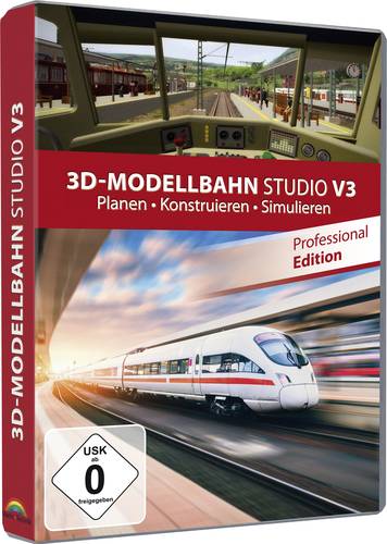 3D Modellbahn Studio Pro 3 Vollversion, 1 Lizenz Windows Modellbahn-Software