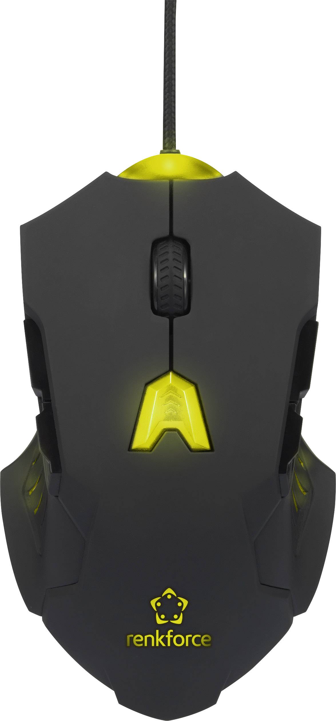 Renkforce RF-GM-PR01 USB Gaming-Maus Laser Beleuchtet, Integriertes Scrollrad, Gewichts-Tuning Schwarz