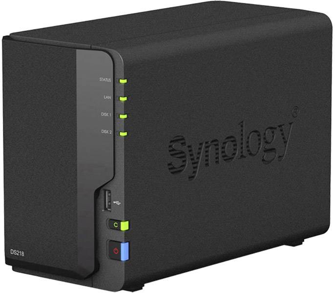 Synology Diskstation DS218 NAS-Server Gehäuse 2 Bay USB 2.0 Frontanschluss DS218