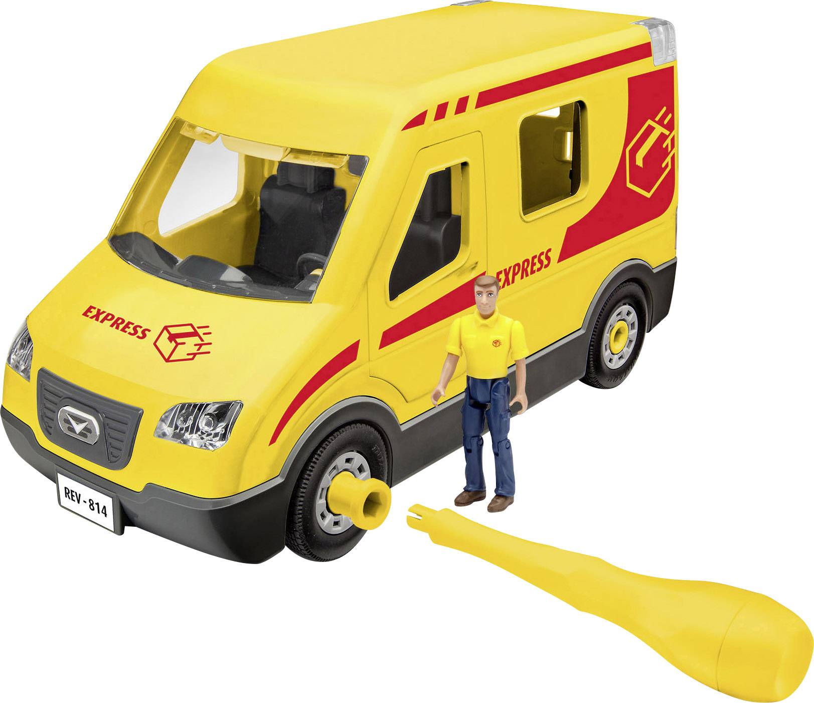 Revell 00814 Paketdienst-Fahrzeug mit Figur Automodell Bausatz 1:20