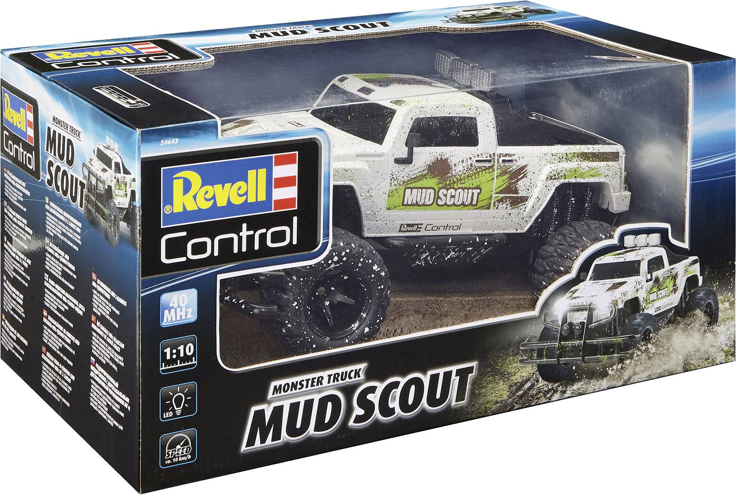 Revell Control 24643 New Mud Scout 1:10 RC Einsteiger Modellauto Elektro Monstertruck Heckantrieb (2WD)