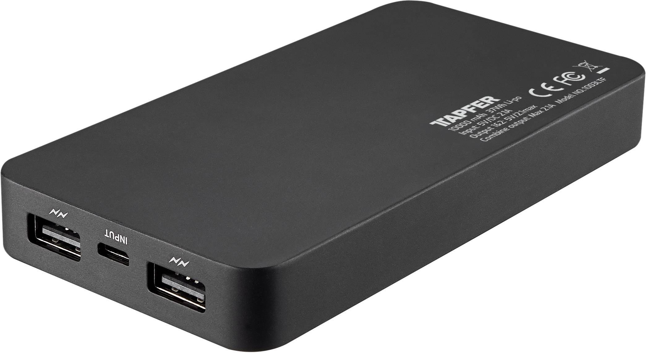 Tapfer TCLP-10000 T Powerbank (Zusatzakku) LiPo 10000 mAh 1003LTF