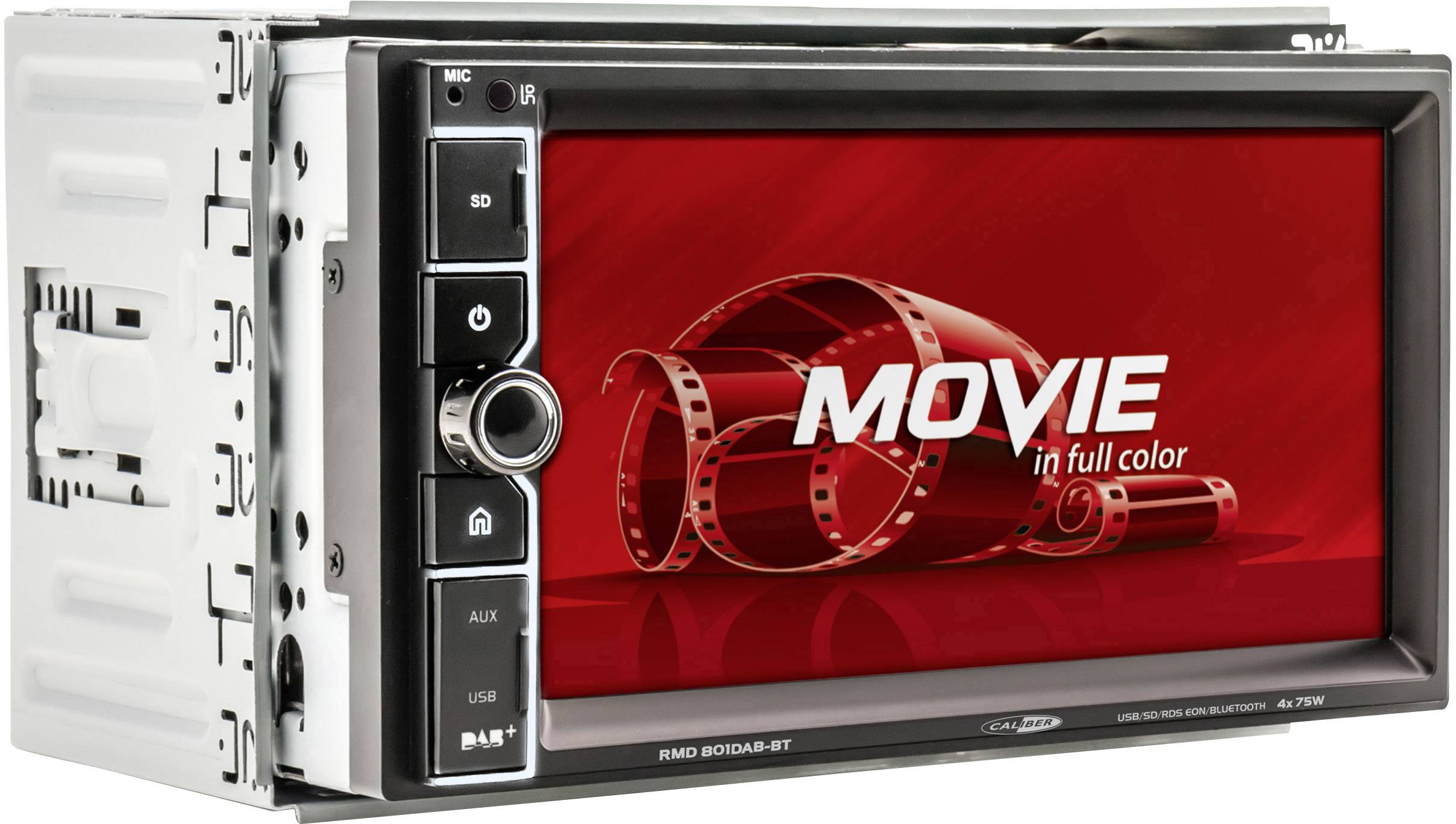 Caliber Audio Technology 801DAB-BT Doppel-DIN Moniceiver DAB+ Tuner, Anschluss für Lenkradfernbedienung, Anschluss für Rückfahrkamera, Bluetooth®-