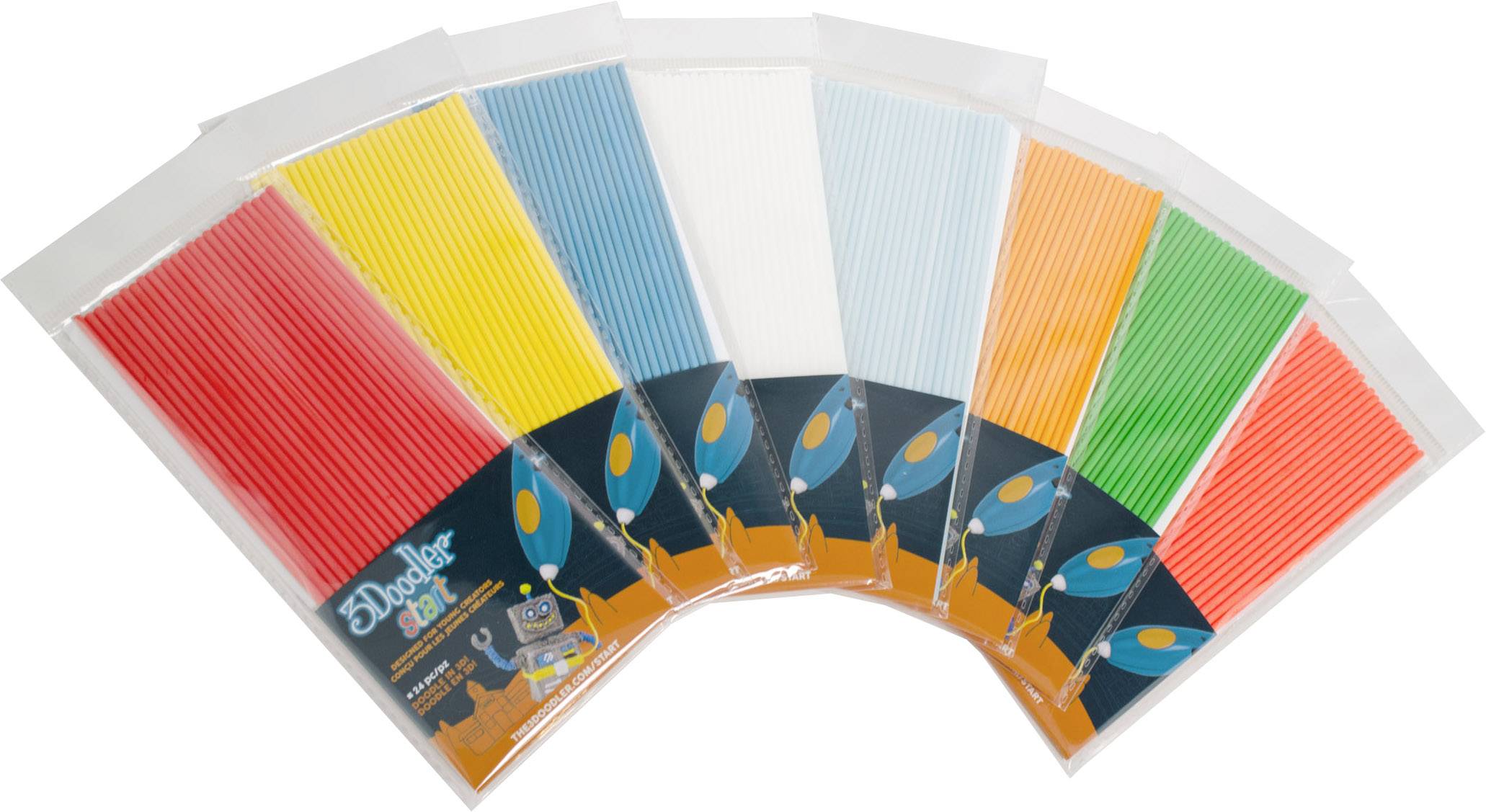 3Doodler START PLastic Packs 3DS-ECO01-WHITE-24 Filament-Paket PLA Weiß 1 St.