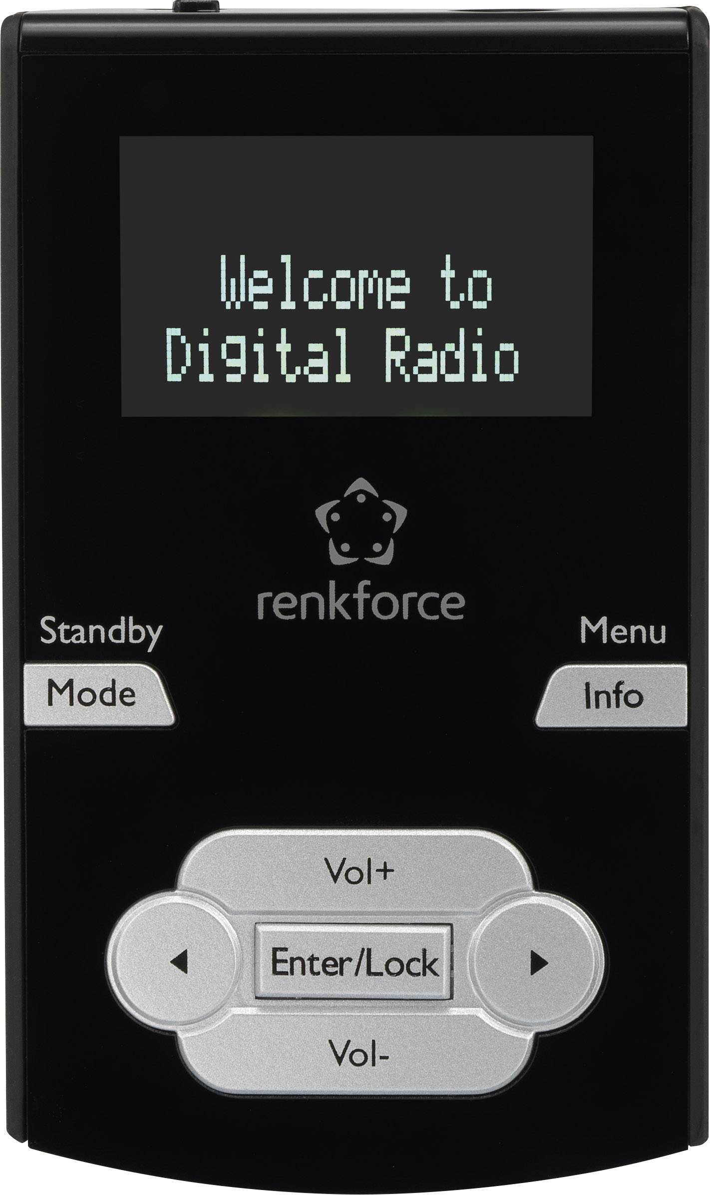 Renkforce DAB-POCKET Taschenradio DAB+, UKW wiederaufladbar Schwarz