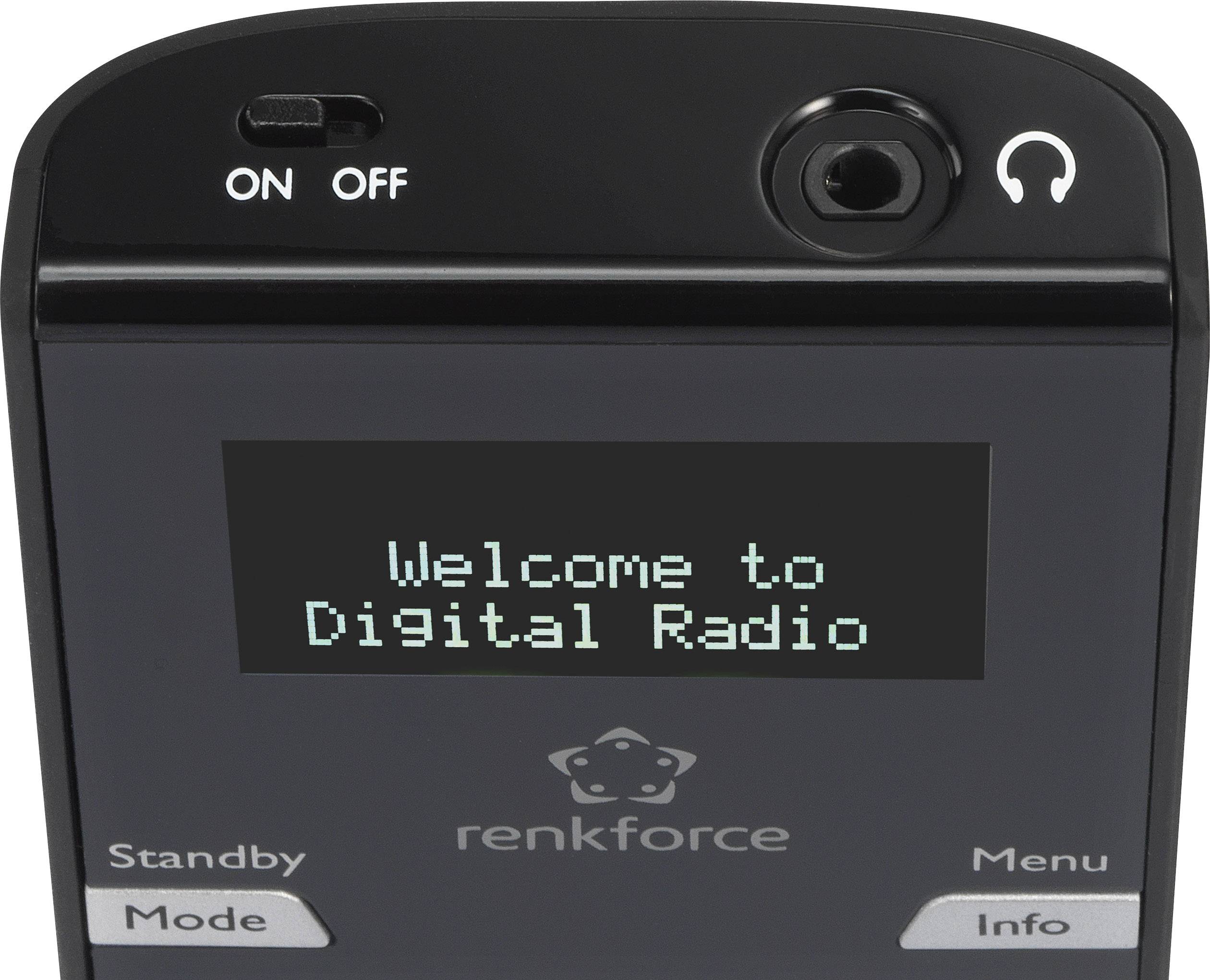 Renkforce DAB-POCKET Taschenradio DAB+, UKW wiederaufladbar Schwarz