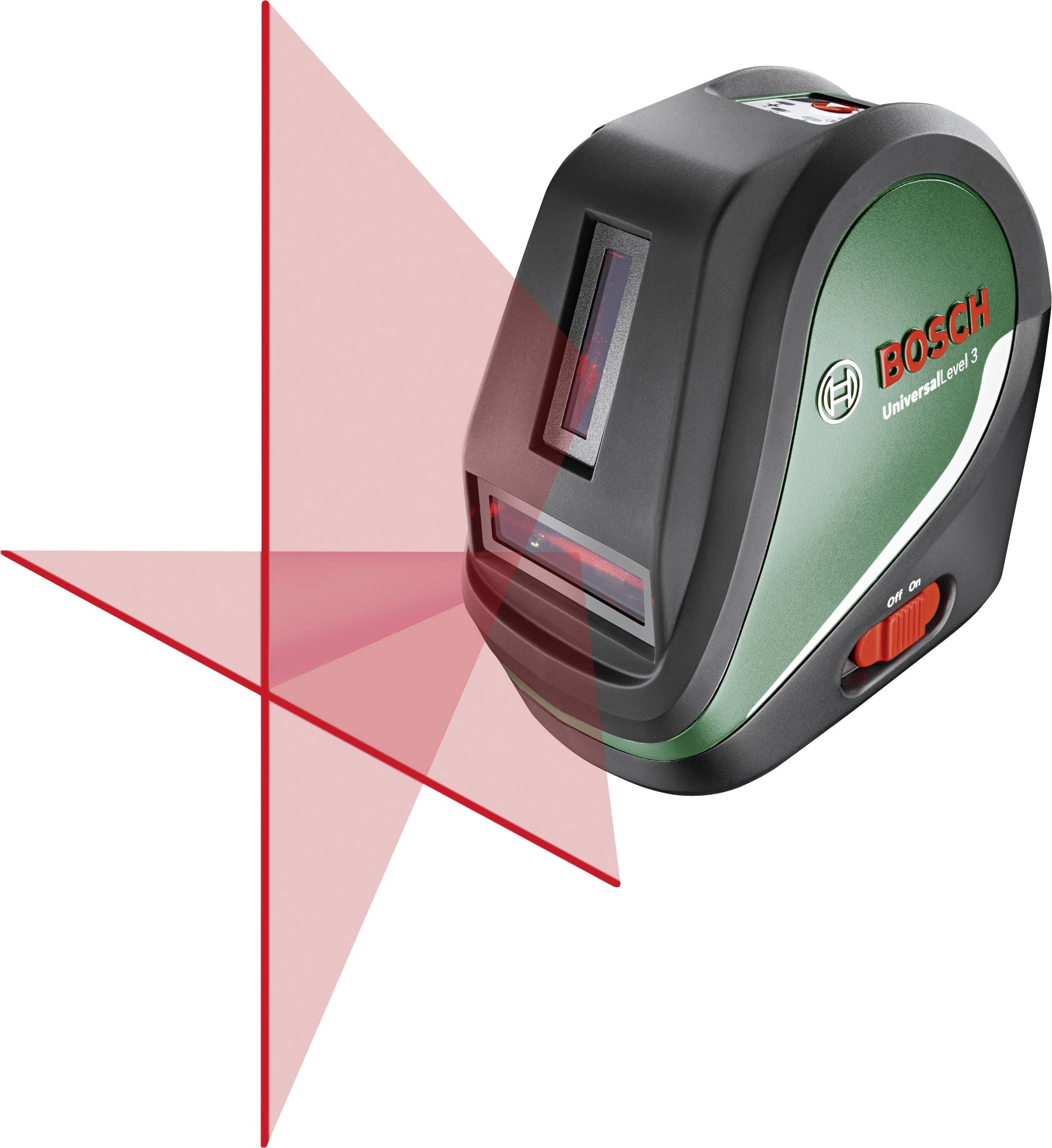 Bosch Home and Garden UniversalLevel 3 Set Kreuzlinienlaser selbstnivellierend, inkl. Stativ Reichweite (max.): 10m