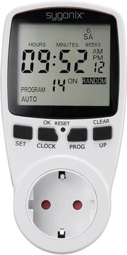 1625525 Steckdosen-Zeitschaltuhr digital Wochenprogramm 3680W Timer-Funktion, START/STOPP-Fu