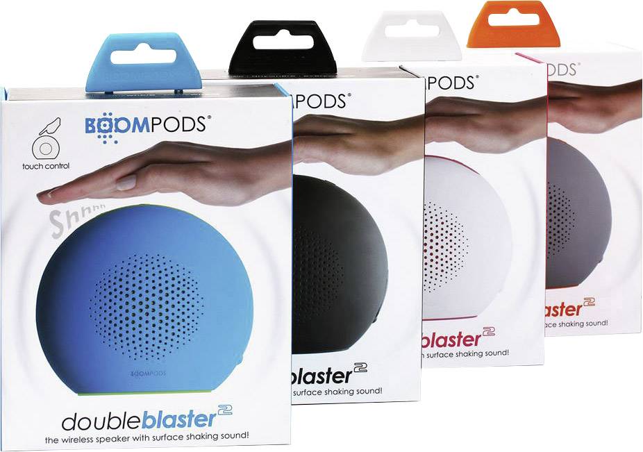 Boompods Doubleblaster 2 Bluetooth® Lautsprecher AUX, Wasserfest, stoßfest Blau, Grün