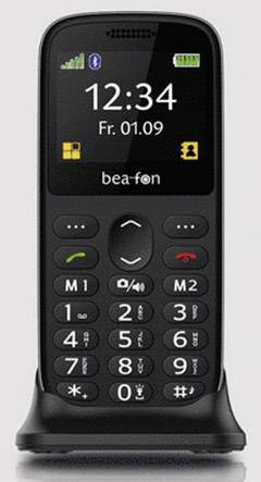 beafon SL350 Senioren-Handy mit Ladestation Schwarz, Silber