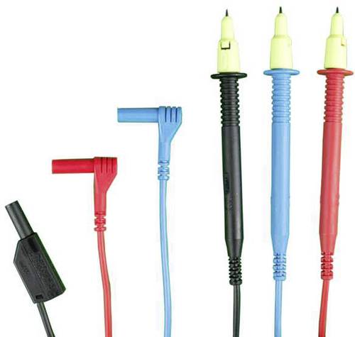 Gossen Metrawatt KS29 Sicherheits-Messleitungs-Set Prüfspitze Stecker 4 mm Schwarz, Blau, Rot 1 St.