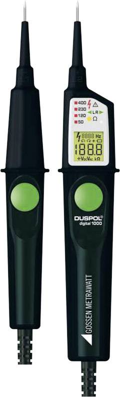 Gossen Metrawatt DUSPOL digital 1000 Zweipoliger Spannungsprüfer CAT III 1000 V, CAT IV 600V LCD, LED, Vibration, Akustik