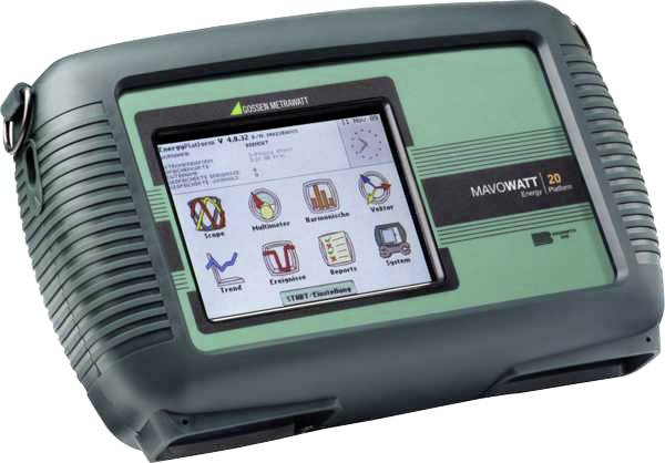 Gossen Metrawatt MAVOWATT 20 TR2500B Paket Netz-Analysegerät 3phasig inkl. Stromzangen, mit Loggerfunktion