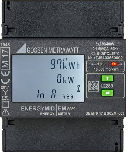 Gossen Metrawatt EM2289 S0 Drehstromzähler digital MID-konform: Ja 1 St.