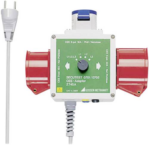 Gossen Metrawatt CEE-Adapter Messadapter CEE-Kupplung 16A 3polig, CEE-Kupplung 16A 5polig, CEE-Kuppl