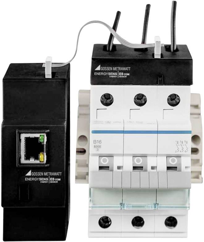 Sicherheitsmodul und Sicherungsautomaten mit Kabelverbindungen im Elektroinstallationskontext, Marke Gossen Metrawatt.