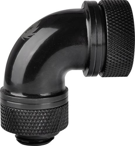 Pacific G1/4 PETG Tube 90-Degree Compression 16mm OD – Black Wasserkühlung-Winkelverb