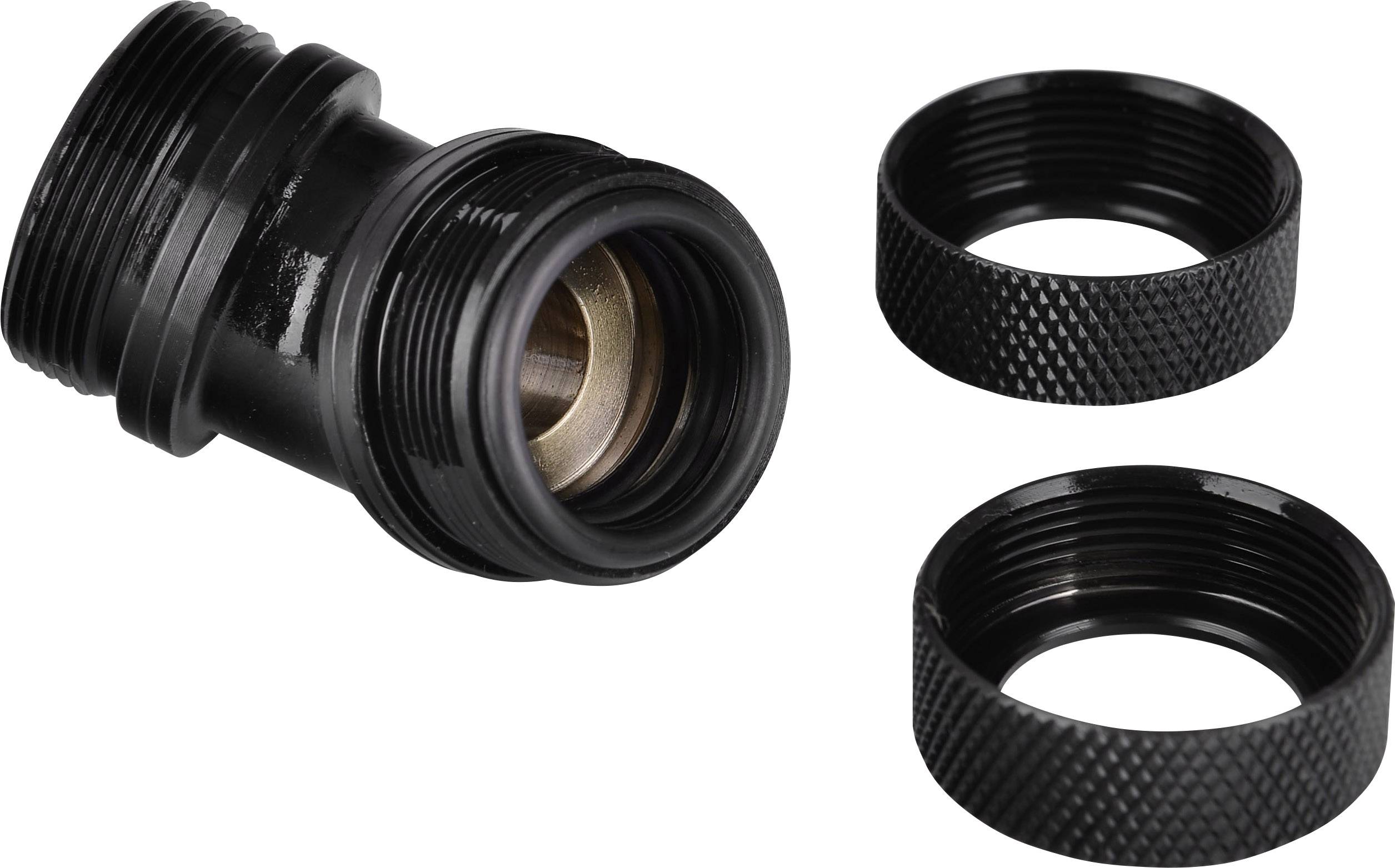 Thermaltake Pacific G1/4 PETG Tube 45-Degree Dual Compression 16mm OD – Black Wasserkühlung-Winkelverbinder