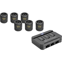 Thermaltake Pacific RGB G1/4 PETG Tube 16mm OD 12mm ID (6 Pack Fittings) Wasserkühlung-Steuermodul Thermaltake Pacific RGB G1/4 PETG Tube 16mm OD 12mm ID (6 Pack Fittings) Wasserkühlung-Steuermodul