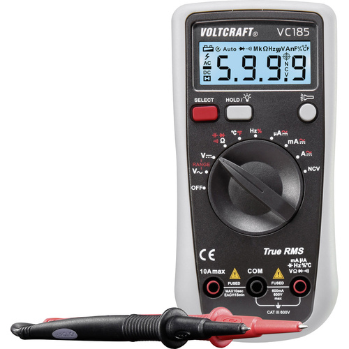 VOLTCRAFT VC185 (K) Hand-Multimeter kalibriert (ISO) digital CAT III 600 V Anzeige (Counts): 6000