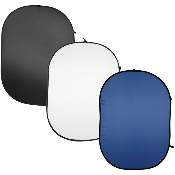 Walimex Falthintergrund (L x B) 2000mm x 1500mm Schwarz, Weiß, Blau
