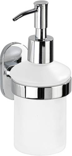 Wenko Seifenspender Puerto Rico Power-Loc 22283100 Chrom, Glas satiniert